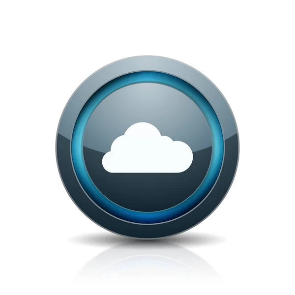 Cloud botón sygn icono — Archivo Imágenes Vectoriales