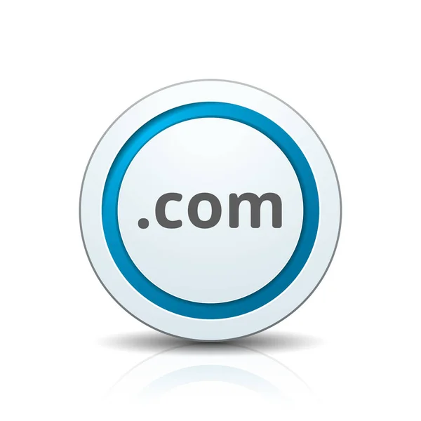 Com Domain Name Button Vektor Illustration — Stockvektor