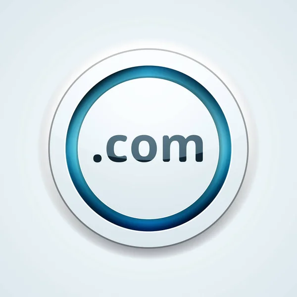 Com Domain Name Button Vektor Illustration — Stockvektor