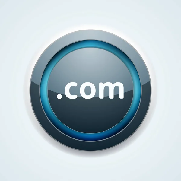Com Domain Name Button Vektor Illustration — Stockvektor