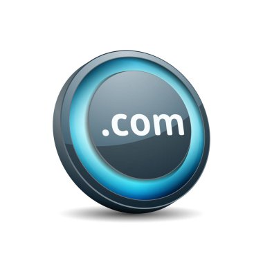 Com domain name button, vector, illustration clipart svg vector 