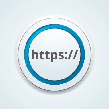 https güvenli düğmesini, vektör, illüstrasyon
