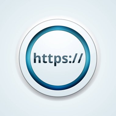https güvenli düğmesini, vektör, illüstrasyon