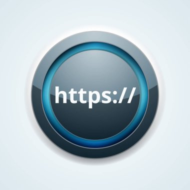 https güvenli düğmesini, vektör, illüstrasyon