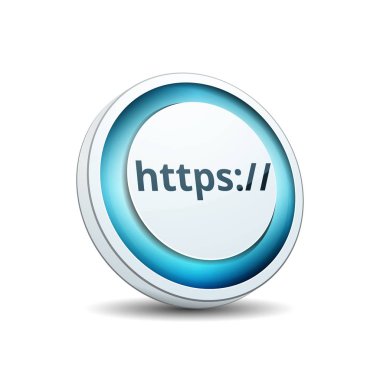 https güvenli düğmesini, vektör, illüstrasyon