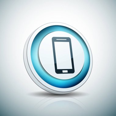 cep telefon düz düğme, vektör, illüstrasyon