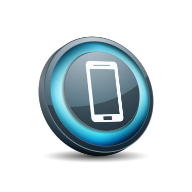cep telefon düz düğme, vektör, illüstrasyon