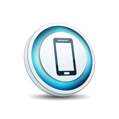 cep telefon düz düğme, vektör, illüstrasyon