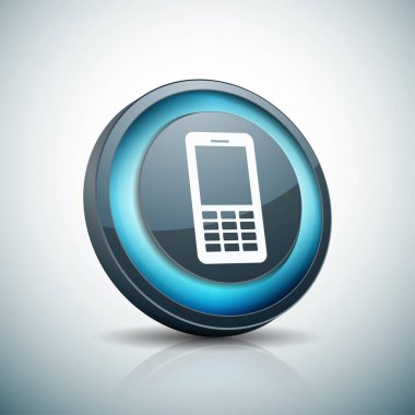 cep telefon düz düğme, vektör, illüstrasyon