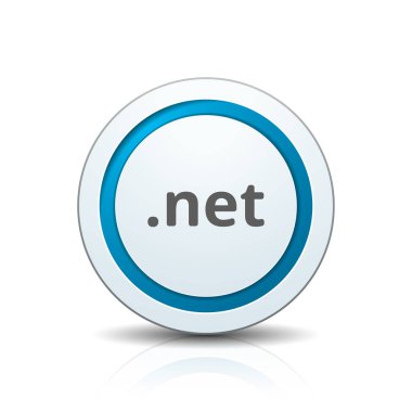 net etki alanı adı düğme, vektör, illüstrasyon