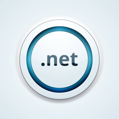 net etki alanı adı düğme, vektör, illüstrasyon