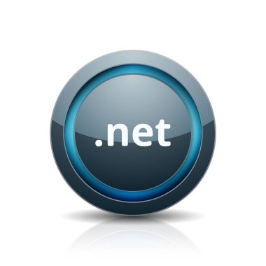 net etki alanı adı düğme, vektör, illüstrasyon
