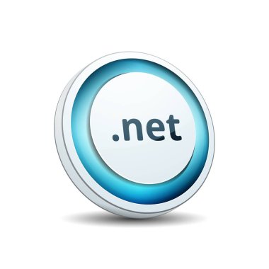 net etki alanı adı düğme, vektör, illüstrasyon