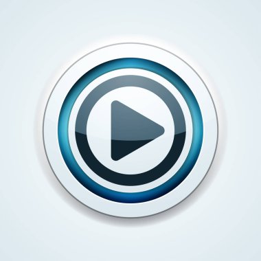 çalma düğmesi simgesi, vektör illüstrasyonu