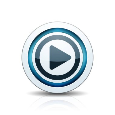 çalma düğmesi simgesi, vektör illüstrasyonu