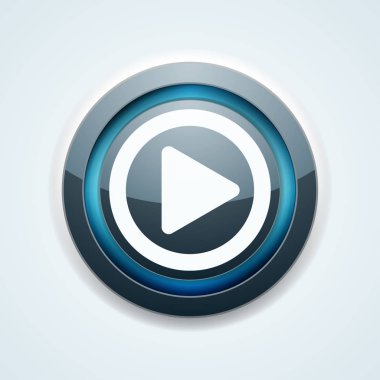 çalma düğmesi simgesi, vektör illüstrasyonu