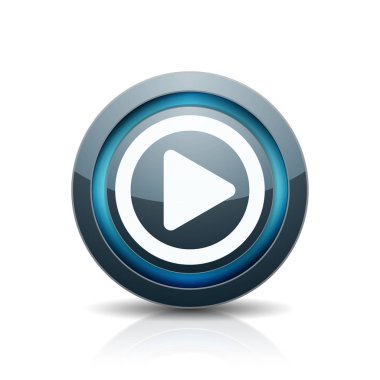 çalma düğmesi simgesi, vektör illüstrasyonu