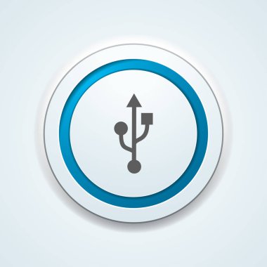 USB bağlantı oturum açma düğmesini, vektör çizim