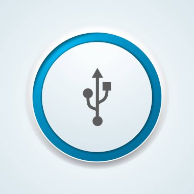 USB bağlantı oturum açma düğmesini, vektör çizim