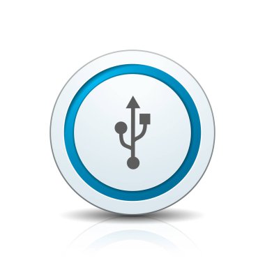 USB bağlantı oturum açma düğmesini, vektör çizim