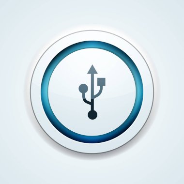 USB bağlantı oturum açma düğmesini, vektör çizim