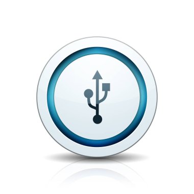USB bağlantı oturum açma düğmesini, vektör çizim