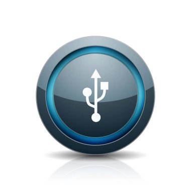 USB bağlantı oturum açma düğmesini, vektör çizim