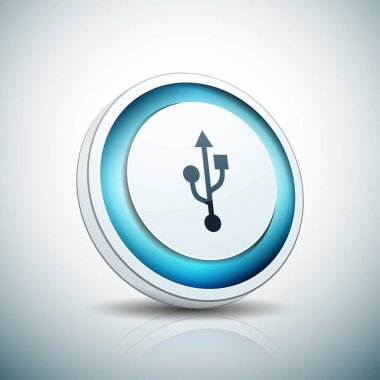 USB bağlantı oturum açma düğmesini, vektör çizim