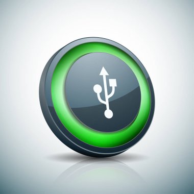 USB bağlantı oturum açma düğmesini, vektör çizim