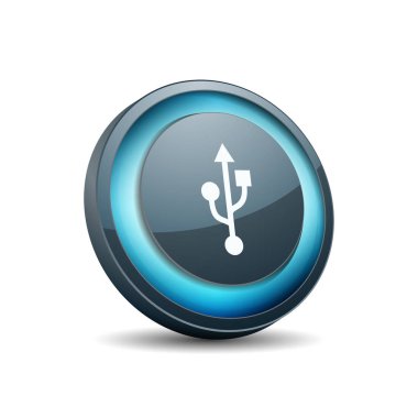 USB bağlantı oturum açma düğmesini, vektör çizim