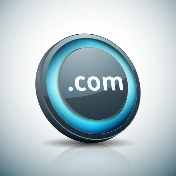 Com Domain Name Button Vektor Illustration — Stockvektor