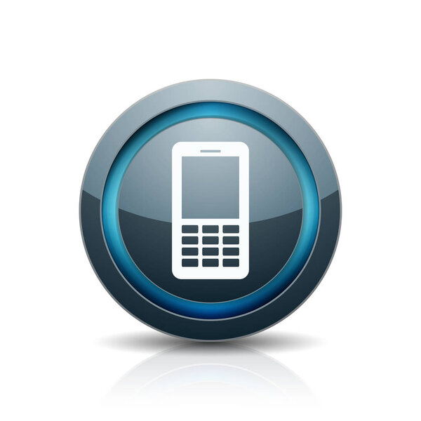 Кнопка мобильного телефона, вектор, иллюстрация
