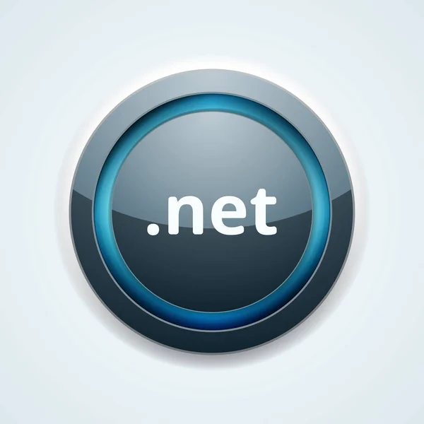 Net Nom Domaine Bouton Vecteur Illustration — Image vectorielle