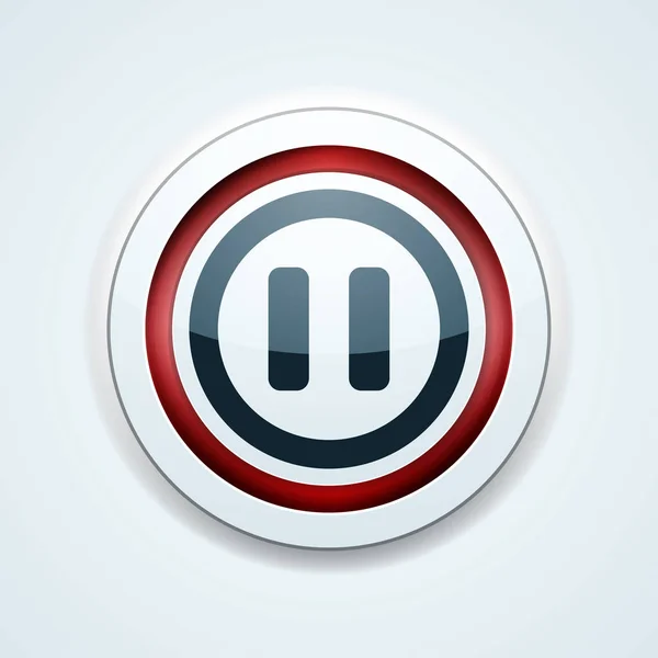 Pause Mediaplayer Symbol Vektorillustration — Stockvektor