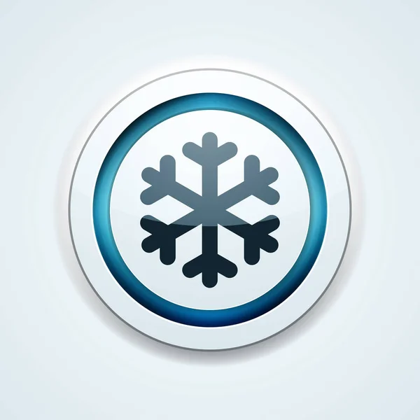 Sneeuwvlok Web Icon Vector Illustratie — Stockvector