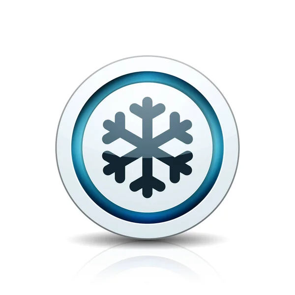 Snowflake Web Ícone Vetor Ilustração — Vetor de Stock