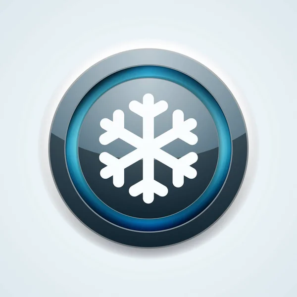 Snowflake Web Icon Vector Illustration — Stock Vector