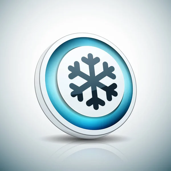 Snowflake Web Icon Vector Illustration — Stock Vector