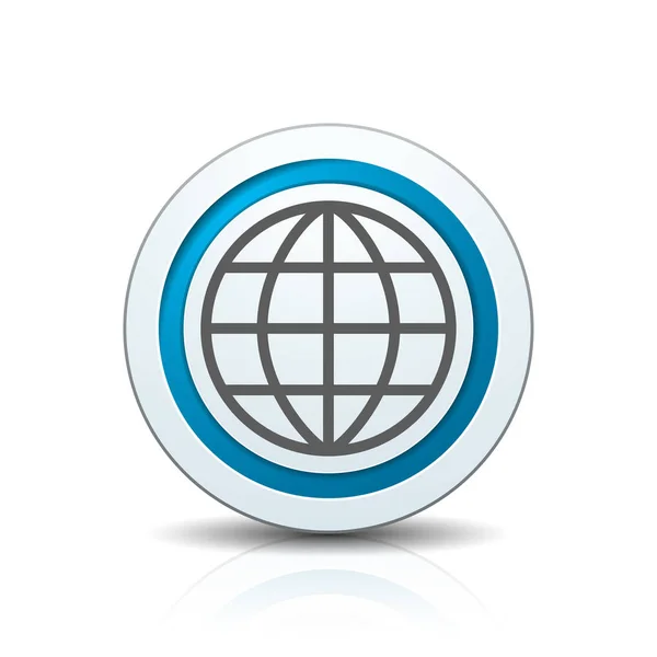 Globe Web Icon Vector Illustration — Stock Vector