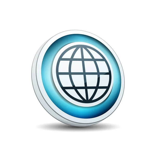 Globus Web Symbol Vektorillustration — Stockvektor