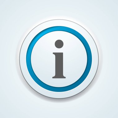 Bilgi işareti düğmesini, vektör, illüstrasyon 