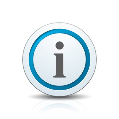 Bilgi işareti düğmesini, vektör, illüstrasyon 