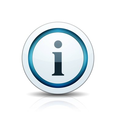 Bilgi işareti düğmesini, vektör, illüstrasyon 