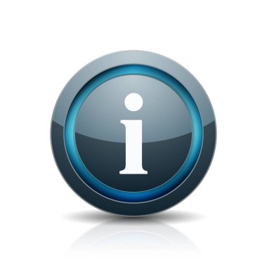 Bilgi işareti düğmesini, vektör, illüstrasyon 