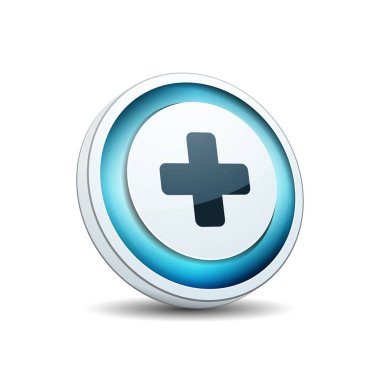 artı beyaz arka plan, vektör, illüstrasyon izole düz simge