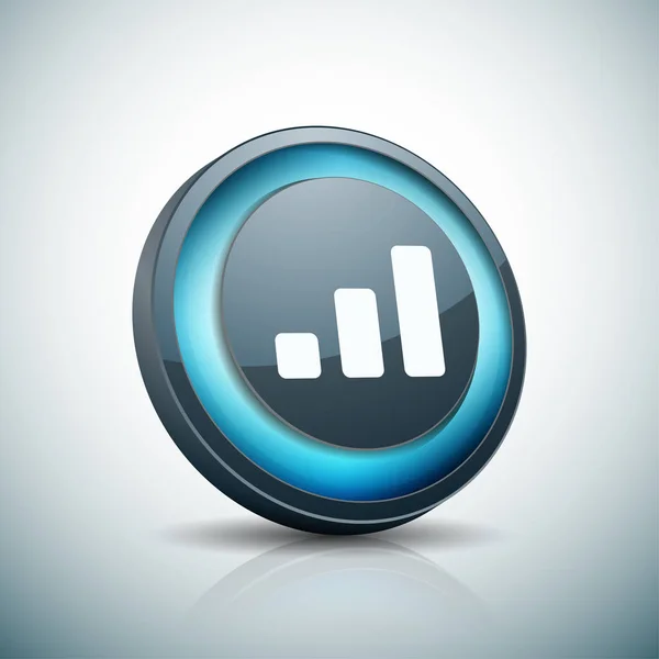 Progress Chart Button Vector Illustration Business Concept — Stock Vector