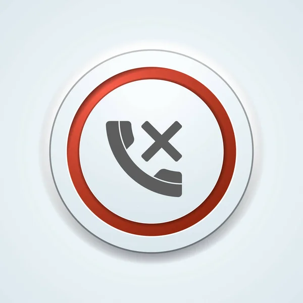 Заборонений Телефонний Дзвінок Векторна Ілюстрація — стоковий вектор