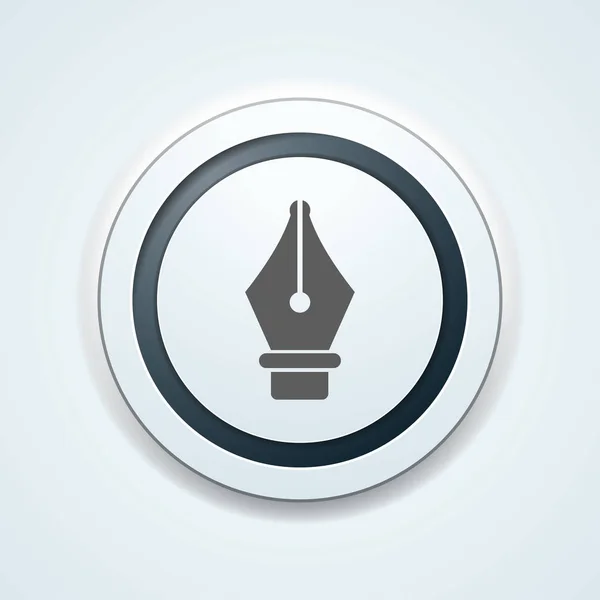 Στρογγυλό Κουμπί Internet Στυλό Σύμβολο Άσπρο Φόντο — Διανυσματικό Αρχείο