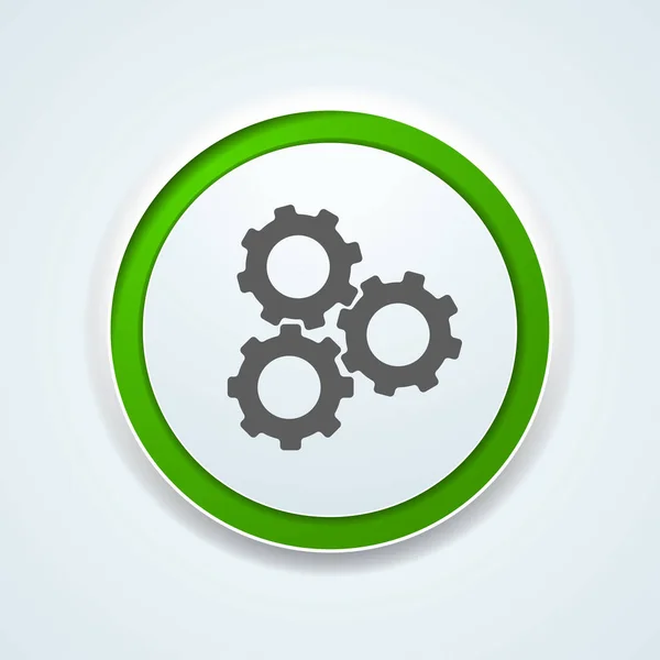Service Gear Signs Button Vector Illustration — Stock Vector