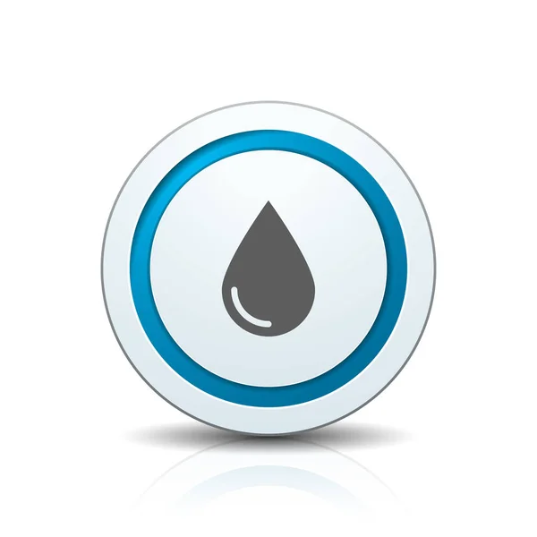 Water Drop Icon Isolated White Background Vector Illustration — Stock Vector